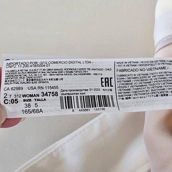 NWT!!! MNG Elegant Cream Wide-Leg Pants. Size 6 - Picture 6 of 8